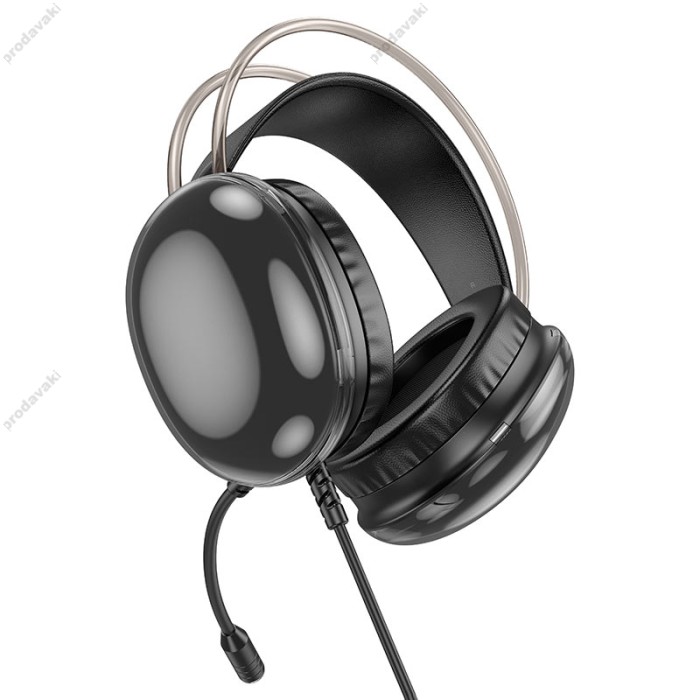 Дротові навушники HOCO W109 Plus Rich channel gaming headphones RGB USB Black
